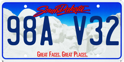 SD license plate 98AV32