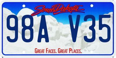 SD license plate 98AV35