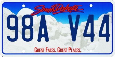 SD license plate 98AV44