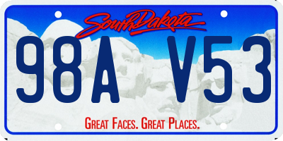 SD license plate 98AV53