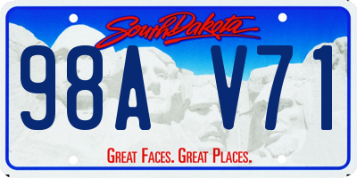 SD license plate 98AV71