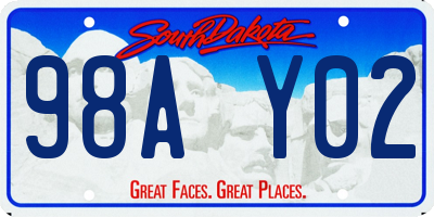 SD license plate 98AY02