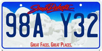 SD license plate 98AY32