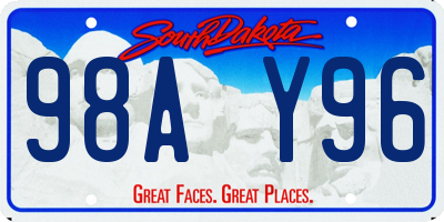SD license plate 98AY96