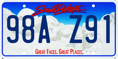 SD license plate 98AZ91