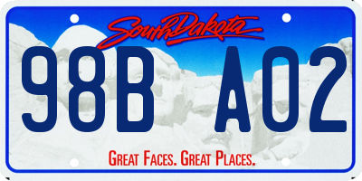 SD license plate 98BA02