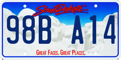 SD license plate 98BA14