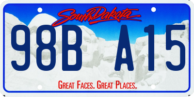 SD license plate 98BA15
