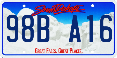 SD license plate 98BA16