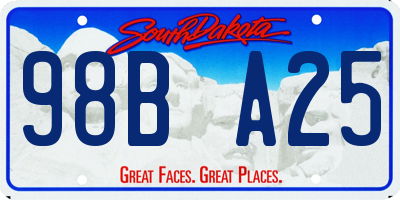 SD license plate 98BA25