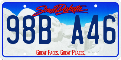 SD license plate 98BA46