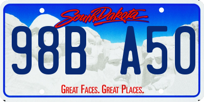 SD license plate 98BA50