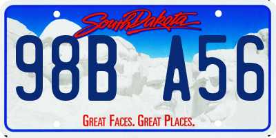 SD license plate 98BA56