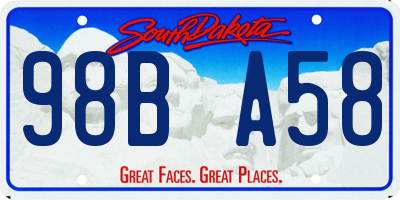 SD license plate 98BA58