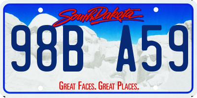 SD license plate 98BA59