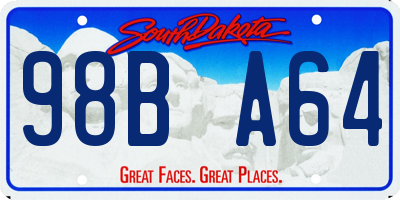 SD license plate 98BA64