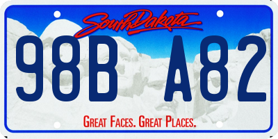 SD license plate 98BA82