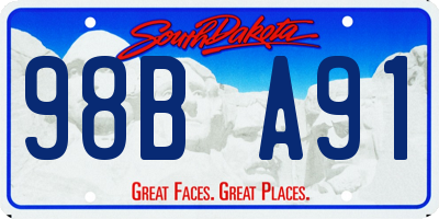 SD license plate 98BA91