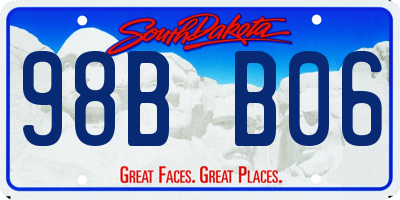 SD license plate 98BB06