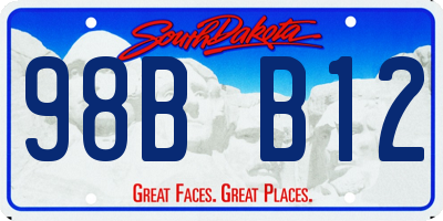 SD license plate 98BB12