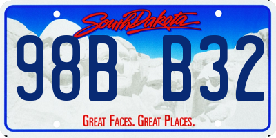 SD license plate 98BB32