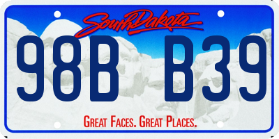SD license plate 98BB39