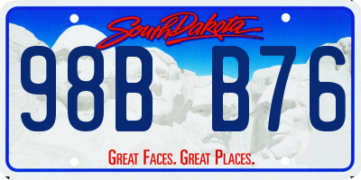 SD license plate 98BB76