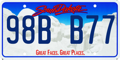 SD license plate 98BB77