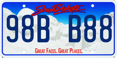 SD license plate 98BB88