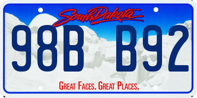 SD license plate 98BB92