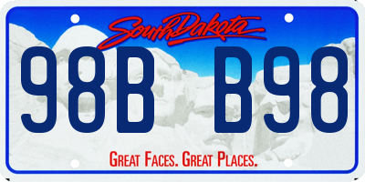 SD license plate 98BB98