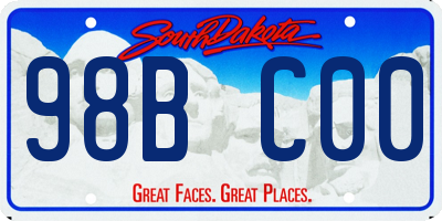 SD license plate 98BC00