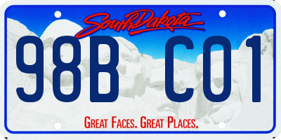 SD license plate 98BC01