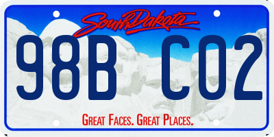 SD license plate 98BC02