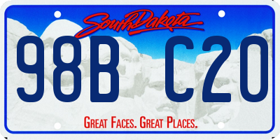 SD license plate 98BC20