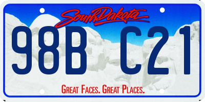 SD license plate 98BC21