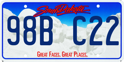 SD license plate 98BC22