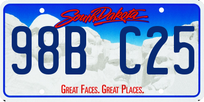SD license plate 98BC25