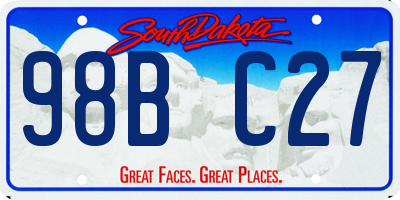 SD license plate 98BC27