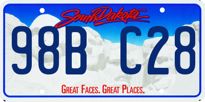 SD license plate 98BC28