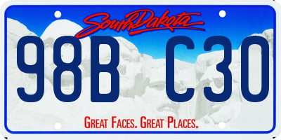 SD license plate 98BC30