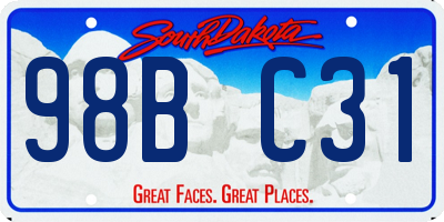 SD license plate 98BC31