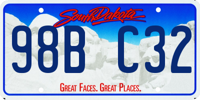 SD license plate 98BC32