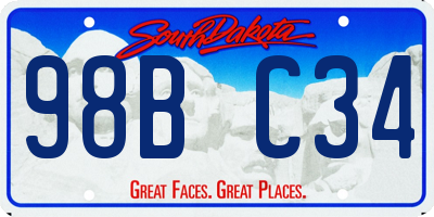 SD license plate 98BC34