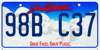 SD license plate 98BC37