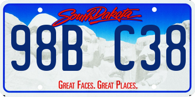 SD license plate 98BC38