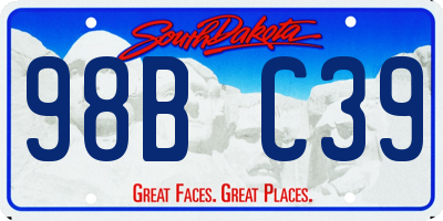 SD license plate 98BC39