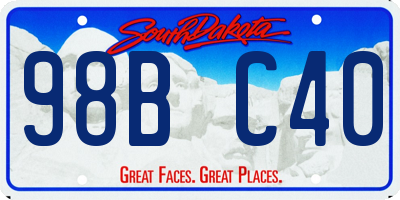 SD license plate 98BC40