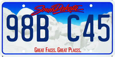 SD license plate 98BC45