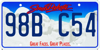 SD license plate 98BC54